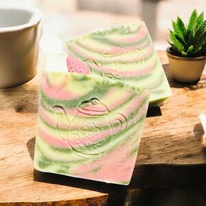 Strawberry Matcha Soap Bars Set of 2